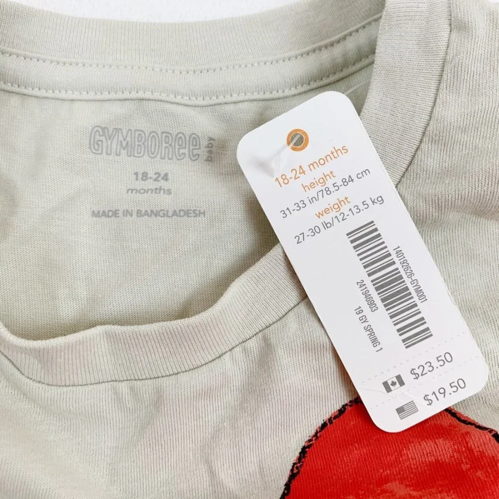 Gymboree Lot of 2 striped heart graphic t-shirt‎
